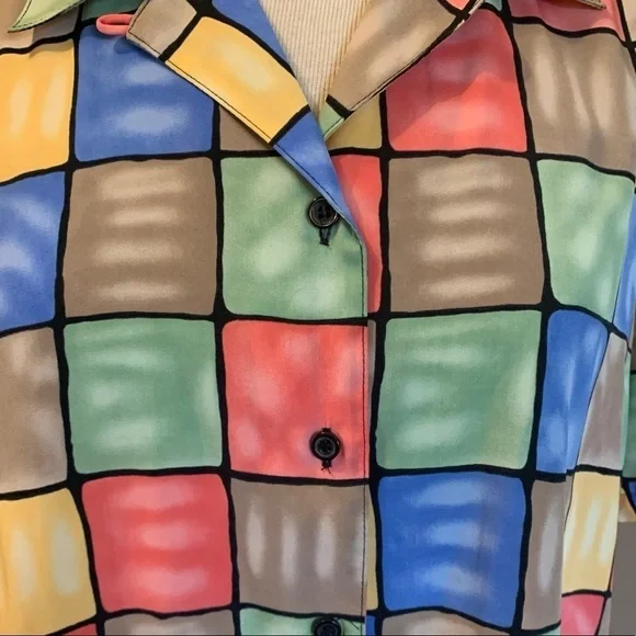 NOTATIONS XL Multicolored Women’s short sleeve blouse shirt - Picture 7 of 14